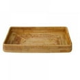 thumbnail image 1 of organization and storage,Rattan Serving Tray Rectangular Woven Basket Tray Natural Wicker Decorative Serving Baskets For Organizing Tabletop Kitchen Counter,Beige, 1 of 5