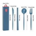 thumbnail image 3 of up to 65% off karymi Push Button Fingerprint Straw Cutlery Set Students Outdoor Travel Portable Pull Out Box Knife Fork Spoon Chopsticks Cutlery Travel Essentials The Big Save Hiking Essentials, 3 of 6
