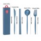 thumbnail image 3 of Push Button Fingerprint Straw Cutlery Set Students Outdoor Travel Portable Pull Out Box Knife Fork Spoon Chopsticks Cutlery, 3 of 6