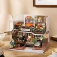 thumbnail image 3 of Wooden DIY hut jungle Momo Tea scaled cute shop exquisite ornaments furniture with dust cover, creative romantic birthday gift, 3 of 5