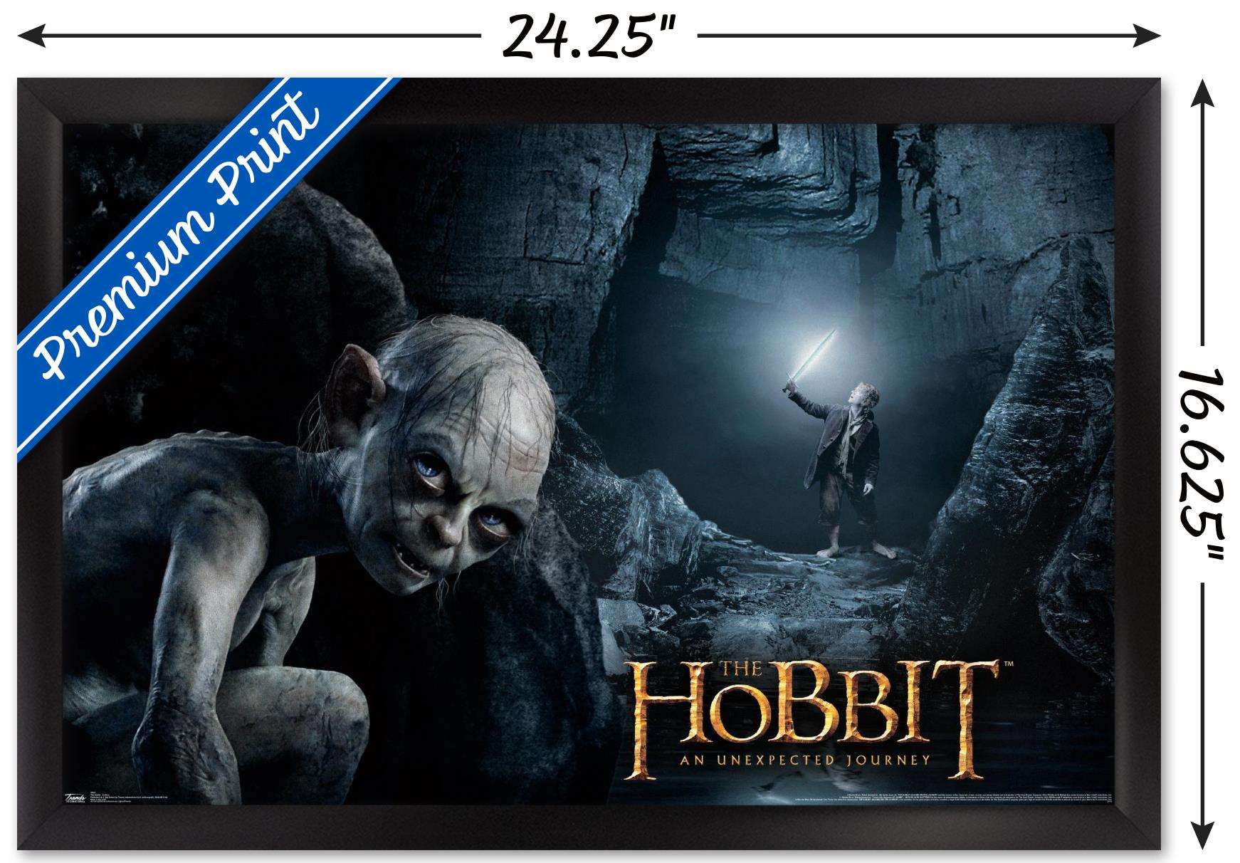 The Hobbit: An Unexpected Journey - Gollum Wall Poster, 14.725" x 22.375", Framed