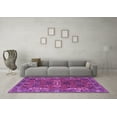 thumbnail image 3 of Ahgly Company Indoor Round Oriental Purple Industrial Area Rugs, 5' Round, 3 of 4