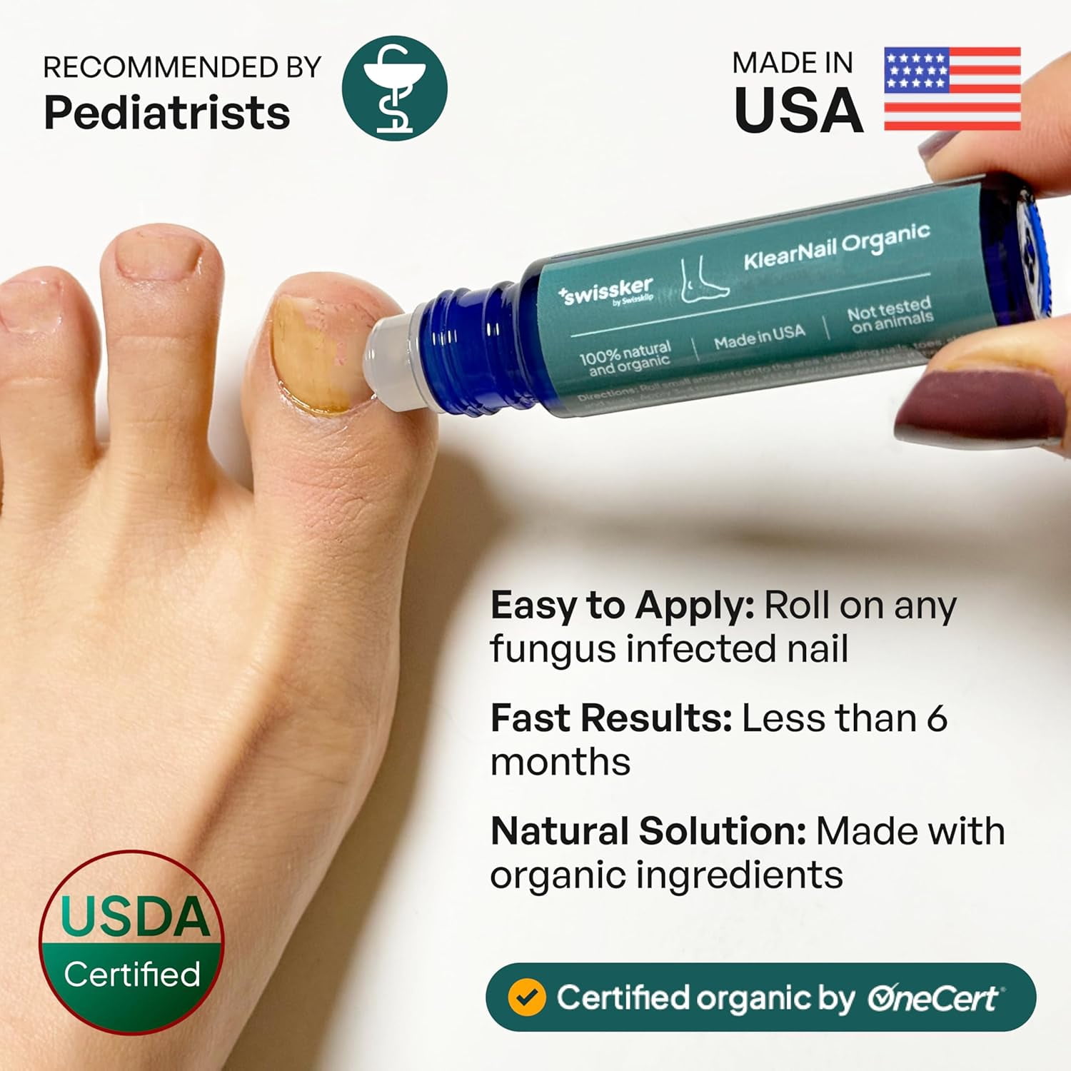 Swissklip Medi-Care Toenail Stick I Natural Solution for Healthy Nails I Suitable For Foot, Toe, and Fingernail I For Brittle Toenails – 10ml / 0.3 Fl. Oz.
