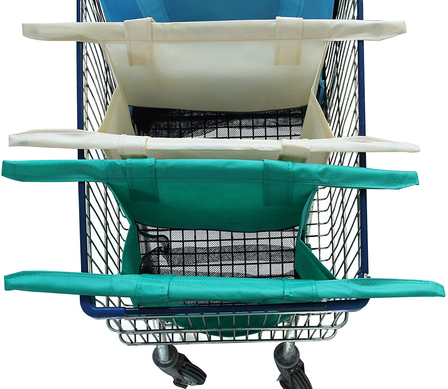 Reusable Shopping Cart Bags and Grocery Organizer Designed for 