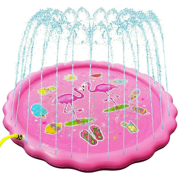 Inflatable Splash Pad, Sprinkle and Splash Play Mat, 68â Outdoor Backyard Sprinklers Toys for