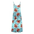 thumbnail image 4 of Ovzne Robes d'Été pour Femmes 2025 Robe Femmes Robes d'Été pour Femmes Imprimé Sans Manches Col Rond Robe Décontractée Longues Robes Grande Taille Robe Maxi Imprimée Liquidation, 4 of 5