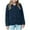 Blue, variant on Girls Sherpa Fleece Jacket Kids Lightweight Button Down V Neck Coat Fall Winter Warm Outerwear with Pockets