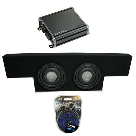 01-06 Chevy Silverado Non-HD Crew Truck Harmony F104 Dual 10" Sub Box & CXA800.1
