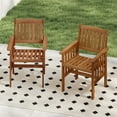 thumbnail image 2 of Gymax Patio Dining Chairs Set of 2 w/Slatted Backrest Seat for Balcony Poolside Porch, 2 of 7
