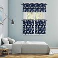 thumbnail image 5 of Navy Blue Coastal Kitchen Curtains Sets for Windows 36 Inch Length, Nautical Boat Ocean Summer Beach Rod Pocket Window Treatments Tier Curtains and Valances Set for Bedroom/Bathroom, 5 of 8