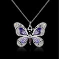 thumbnail image 4 of Jewelry Personality Vintage Multicolor Butterfly Necklace for Women Jewelry Gifts Necklaces for Women Alloy Blue, 4 of 6