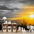thumbnail image 7 of Wallpaper Cactus Sunset Landscape Desert Saguaro Cactus Peel and Stick Wall Murals 69"H x 96"W Removable PVC Wall Paper Self-Adhesive Wall Paintings Art Decor for Bedroom Living Room, 7 of 7