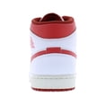 thumbnail image 3 of Nike Air Jordan 1 Mid SE Leather Mens Shoes Size 10, Color: White/Lobster/Dune Red/Sail, 3 of 4