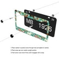 thumbnail image 5 of Floral Horses License Plate Frames for Women Men Car Plate Holder Cover Metal Tag Aluminum Car Accessories Front Rear Plate Decor, 5 of 6