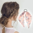 thumbnail image 2 of Unique Bargains 1 Pc Triangle Ribbon Floral Hair Elastic Band for Home Pink, 2 of 5