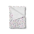 thumbnail image 2 of Birthday Soft Flannel Fleece Throw Blanket, Sketch Art Style Birds Cupcakes Baby Carriages and Tulip Flowers Newborn Theme, Cozy Plush for Indoor and Outdoor Use, 50" x 60", Multicolor, by Ambesonne, 2 of 5