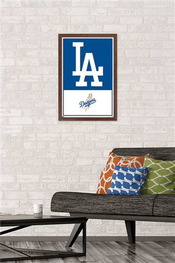 MLB Los Angeles Dodgers - Logo 22 Wall Poster, 14.725" x 22.375" Framed