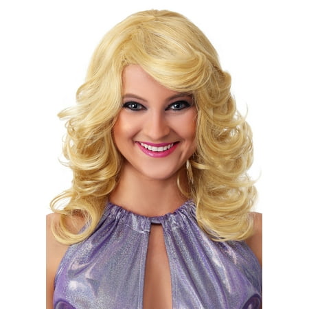 Blonde Women's 1970s Feathered Wig