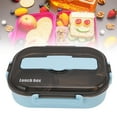 thumbnail image 4 of Bento Box, Stainless Steel Portable 4 Locking Clips Lunch Storage Box  For Refrigerator For Outdoor For Adults Green,Blue,Pink, 4 of 8