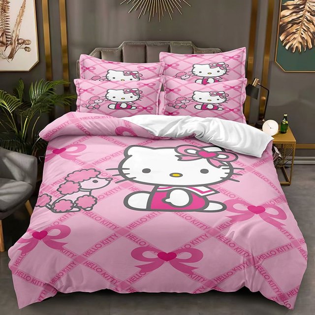 Bedding Set Quilt Cover Pillowcase Cartoon Quilt Cover Single Double Quilt Cover Girls Bed Bedroom Set Cover - ZIORGSHF