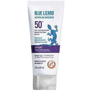 BLUE LIZARD Sport Mineral-Based Sunscreen Lotion - SPF 50 - 3 oz