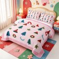 thumbnail image 3 of Manfei Winter Holiday Quilt King,Vintage Xmas Rustic Christmas King Coverlet Set,3pcs,1 Bedspread and 2 Pillowcases, 3 of 7