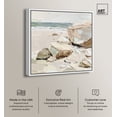 thumbnail image 2 of Rocks By The Shore Canvas Coastal Farmhouse Wall Art by Art Remedy, White Frame, 40" x 40", 2 of 7
