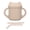 Beige, variant on Yajisi Silicone Baby Cup Training Drinkware with Two Handles and Straws, Durable Toddler Straw Cup, Leak-Proof Cartoon Style, Food Grade, Orange