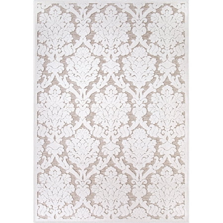My Texas House Charlotte, Transitional, Damask, Woven Area Rug, 9' x 13'