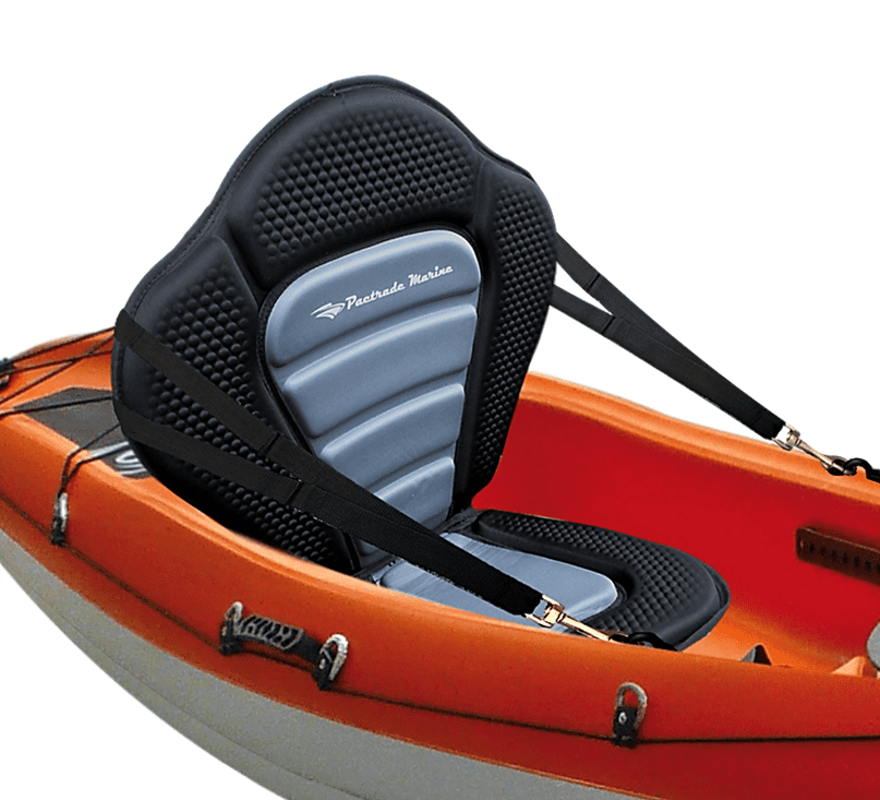 Padded Deluxe Kayak Seat Adjustable Deluxe Sit-On-Top Cushioned Back Support 