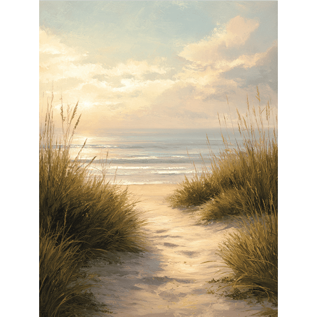 Coastal Dune Path Canvas Wall Art 15.75x11.81 Inches