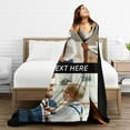 thumbnail image 4 of Personalized Custom Blanket with Photo Birthday Gifts for Family Son Daughter Wife Husband, Birthday for Her Him, Women Men Gifts Fits Couch Bedroom Living Room, 4 of 6