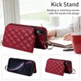 thumbnail image 3 of iPhone XR Case ,Card Slots Leather Wrist Strap Phone Cover for iPhone XR, 3 of 5
