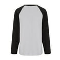 thumbnail image 3 of zbxnLI Long Sleeve Shirts for Women Fall Winter Basic Tee Tops Loose Crewneck Thermal Shirts for Ladies, 3 of 5