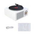 thumbnail image 1 of Turntable Universal Multicolor Wireless Speaker Speakers for Household Studio Stereo Sound Box Charging Record Player Home Studio Desktop Hotel Shop White, 1 of 9