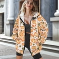 thumbnail image 3 of FOR U DESIGNS Thanksgiving Zip Hoodies for Women Oversized Long Sleeve Sweatshirt Size XS Hooded Pumpkin Sweatshirts Women with Front Zipper Comfortable Hoodie with Pockets, 3 of 7