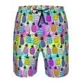 thumbnail image 4 of Naloa Graffiti Pineapples Men's Beach Shorts, Surfing shorts, Swim trunks, Quick Dry Swim Trunks for Surfing Beach Fun - Small, 4 of 9