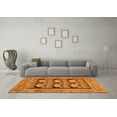 thumbnail image 3 of Ahgly Company Indoor Round Abstract Orange Modern Area Rugs, 7' Round, 3 of 4