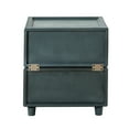 thumbnail image 2 of Stackable 2 Drawers End Table Modular Organizer Wooden Cabinet Dorm Black Blue Black Blue, 2 of 6