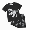 thumbnail image 2 of Kaprioy Little Boys Short Sleeve Pajamas Sets Cute Dinosaur Printed Short Sleeve Shorts Two Piece Set 1T-7T, 2 of 4