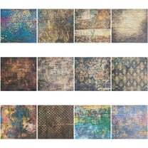 24 Sheets Dark Aesthetic Scrapbook Paper Pad 6 Inch Vintage Texture Decorative Craft Background Paper for Scrapbooking Papercrafts Journals Planner Card Making Album Decor Decoupage Crafts