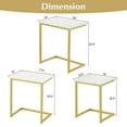 thumbnail image 3 of Gymax 3 PCS Nesting Coffee End Table Set Stacking Side Nightstand Living Room, 3 of 10
