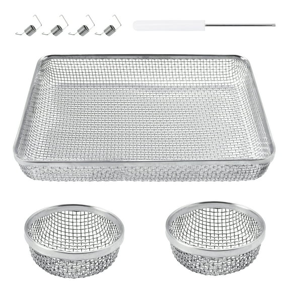 Leisure Coachworks RV Flying Insect Screen, Stainless Steel Mesh RV Furnace and Water Heater Vent Cover with Installation Tool 2.8" x 1.3" for Furnace and 8.5" x 6" x 1.3" for Water Heater