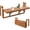 48inch Natural Wood Color, variant on SENYUM Upgrade Wood Folding Balcony Hanging Table – Adjustable Height & Width, Balcony Railing Table Ideal for Different Railing Widths, Perfect for Balcony, Patio, Rectangular