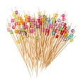 thumbnail image 1 of 100 Pcs 12 cm Cocktail Picks Creative Handmade Square Octagonal Bead Appetizer Picks Fruit Toothpicks Party Supplies, 1 of 8