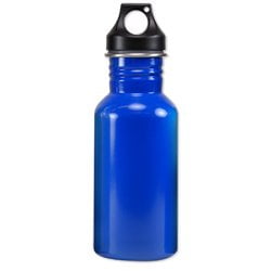 20oz Midnight Blue Kitchsmart Aluminum Water Bottle with Plastic Screw Lid Looped on the Top