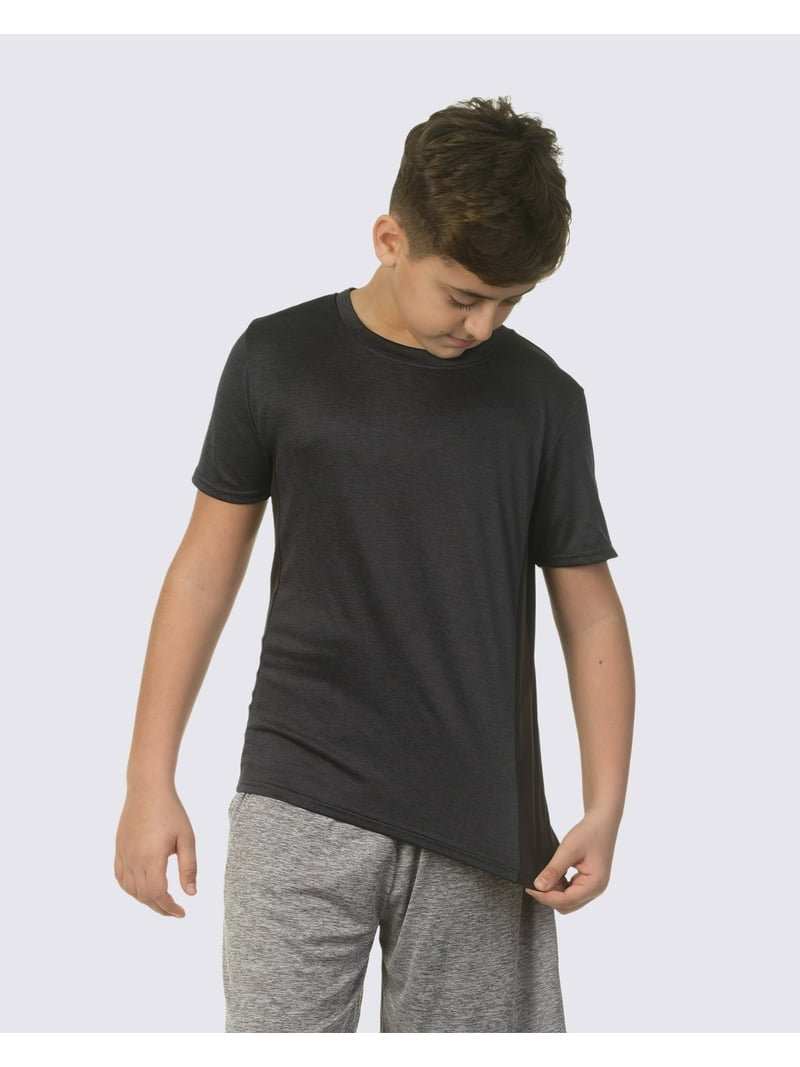 Real Essentials Pack: Youth Dry-Fit Moisture Wicking Active Athletic  Performance Short-Sleeve T-Shirt Boys Girls