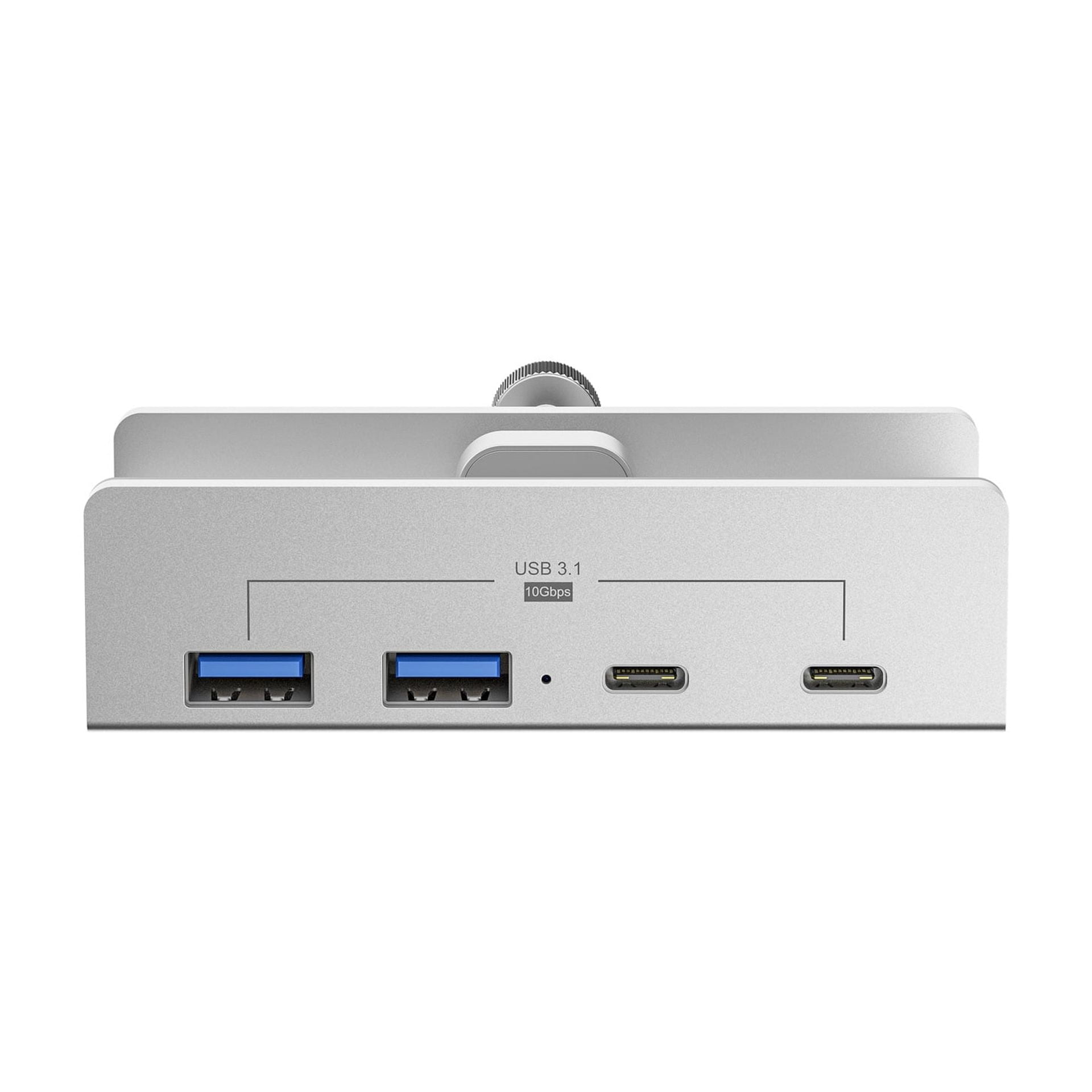 4 Ports Aluminum External Dock Station USB 3.1 Type C Clip Hubs 10Gbps Data Transmission for PC Desk Computer Accessories