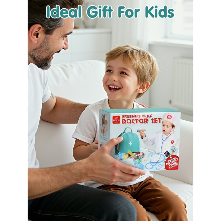 Lehoo Castle Wooden Kids' Playing Doctor Kit 36PCS Educational