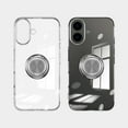 thumbnail image 2 of Allytechgroup iPhone 16 Plus Case with Ring Holder, Kickstand Magnetic Case Compatible with Car Mount Bumper Rugged Shockproof Clear Back Cover Phone Case for Apple iPhone 16 Plus, Silver, 2 of 6